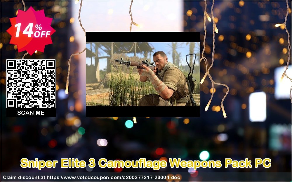 Sniper Elite 3 Camouflage Weapons Pack PC Coupon, discount Sniper Elite 3 Camouflage Weapons Pack PC Deal. Promotion: Sniper Elite 3 Camouflage Weapons Pack PC Exclusive Easter Sale offer 