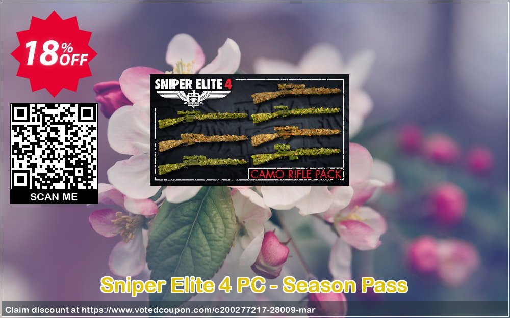 Sniper Elite 4 PC - Season Pass Coupon Code Apr 2024, 18% OFF - VotedCoupon