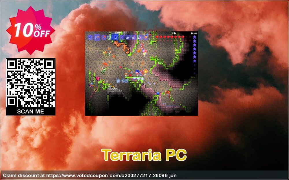 Terraria PC Coupon, discount Terraria PC Deal. Promotion: Terraria PC Exclusive Easter Sale offer 
