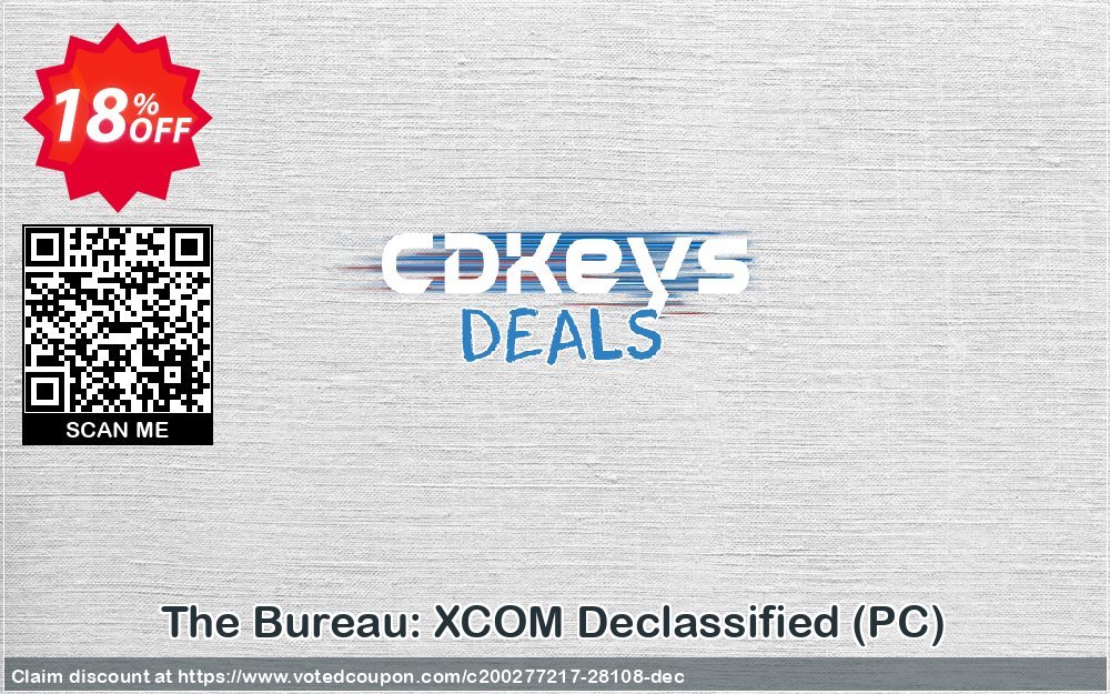 The Bureau: XCOM Declassified, PC  Coupon, discount The Bureau: XCOM Declassified (PC) Deal. Promotion: The Bureau: XCOM Declassified (PC) Exclusive Easter Sale offer 