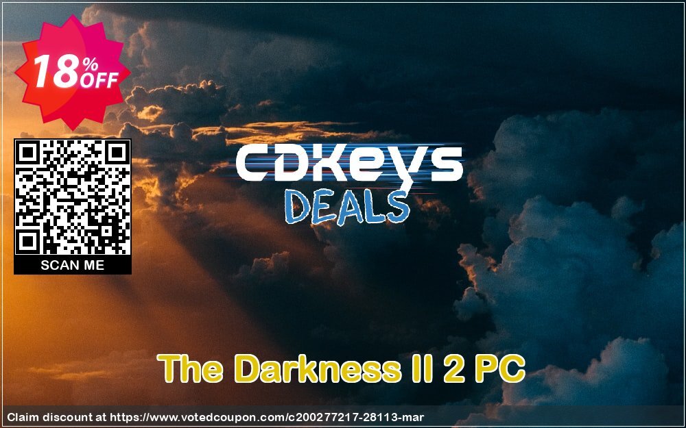 The Darkness II 2 PC Coupon, discount The Darkness II 2 PC Deal. Promotion: The Darkness II 2 PC Exclusive Easter Sale offer 