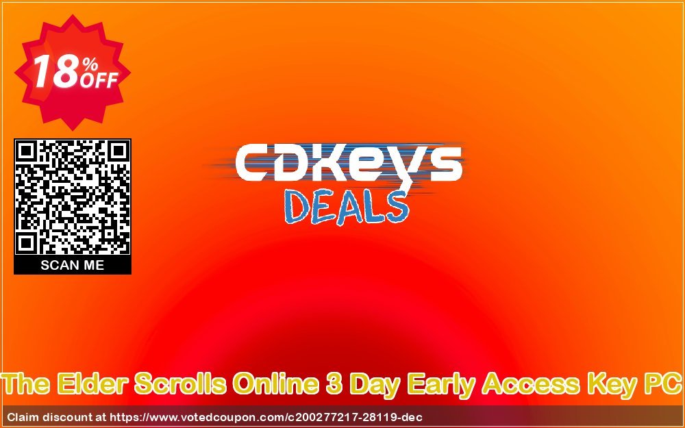 The Elder Scrolls Online 3 Day Early Access Key PC Coupon Code Apr 2024, 18% OFF - VotedCoupon