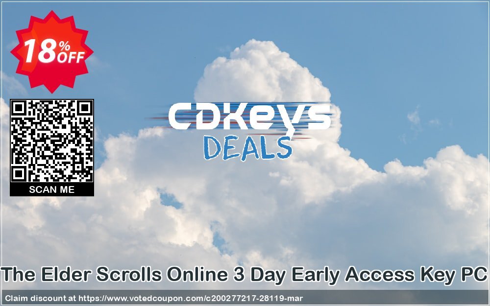 The Elder Scrolls Online 3 Day Early Access Key PC Coupon Code Apr 2024, 18% OFF - VotedCoupon