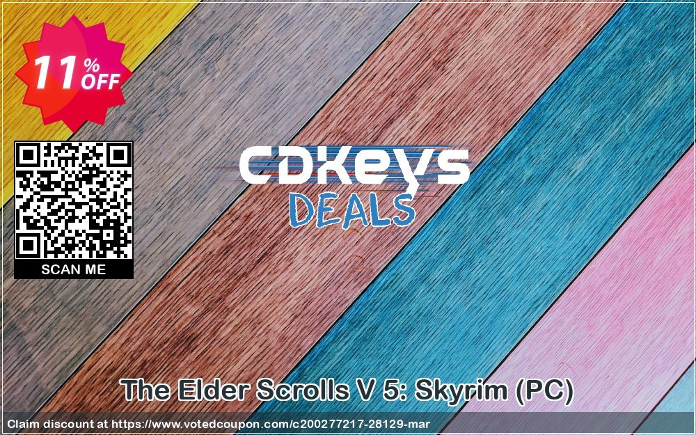 The Elder Scrolls V 5: Skyrim, PC  Coupon, discount The Elder Scrolls V 5: Skyrim (PC) Deal. Promotion: The Elder Scrolls V 5: Skyrim (PC) Exclusive Easter Sale offer 