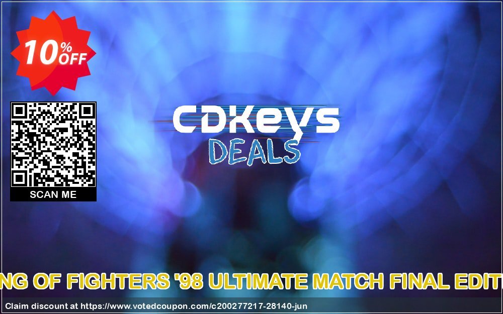 THE KING OF FIGHTERS '98 ULTIMATE MATCH FINAL EDITION PC Coupon, discount THE KING OF FIGHTERS '98 ULTIMATE MATCH FINAL EDITION PC Deal. Promotion: THE KING OF FIGHTERS '98 ULTIMATE MATCH FINAL EDITION PC Exclusive Easter Sale offer 