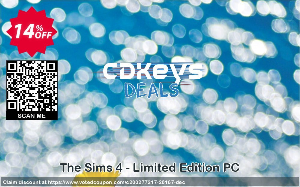 The Sims 4 - Limited Edition PC Coupon, discount The Sims 4 - Limited Edition PC Deal. Promotion: The Sims 4 - Limited Edition PC Exclusive Easter Sale offer 