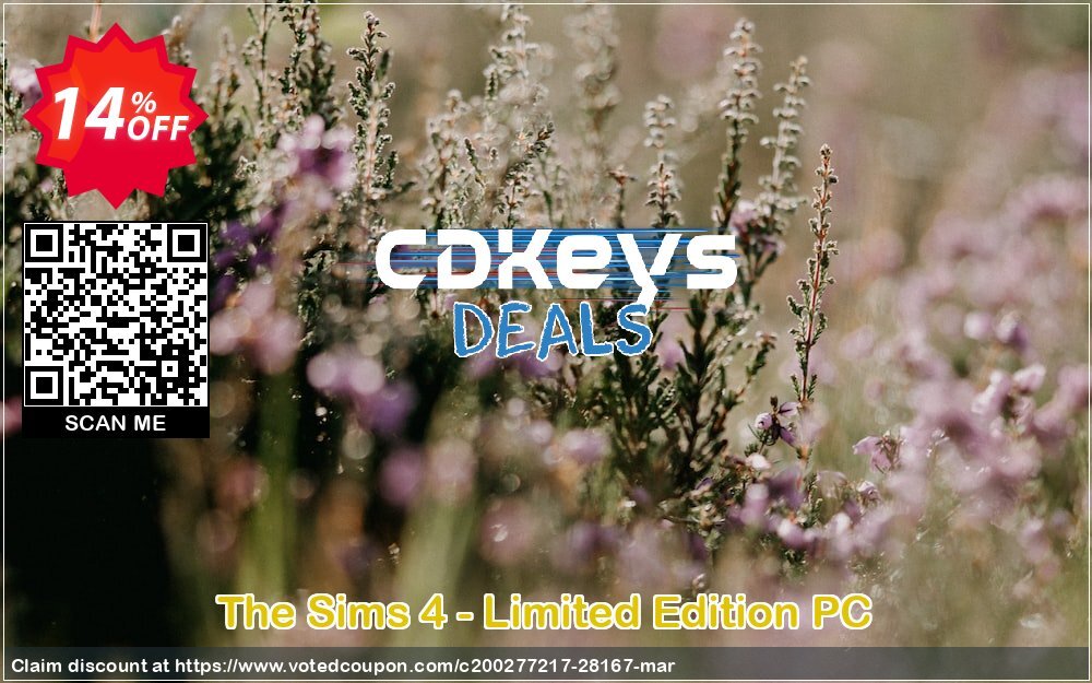 The Sims 4 - Limited Edition PC Coupon, discount The Sims 4 - Limited Edition PC Deal. Promotion: The Sims 4 - Limited Edition PC Exclusive Easter Sale offer 