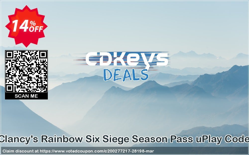 Tom Clancy's Rainbow Six Siege Season Pass uPlay Code, PC  Coupon Code Apr 2024, 14% OFF - VotedCoupon