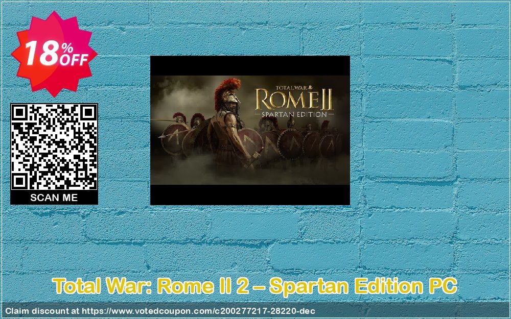Total War: Rome II 2 – Spartan Edition PC Coupon Code Apr 2024, 18% OFF - VotedCoupon