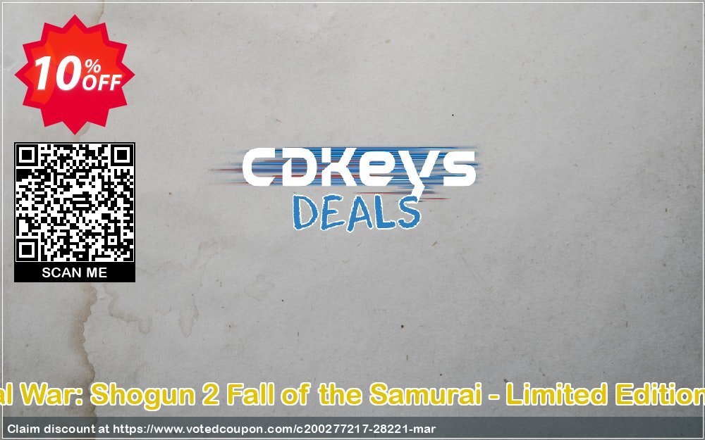 Total War: Shogun 2 Fall of the Samurai - Limited Edition PC Coupon, discount Total War: Shogun 2 Fall of the Samurai - Limited Edition PC Deal. Promotion: Total War: Shogun 2 Fall of the Samurai - Limited Edition PC Exclusive Easter Sale offer 