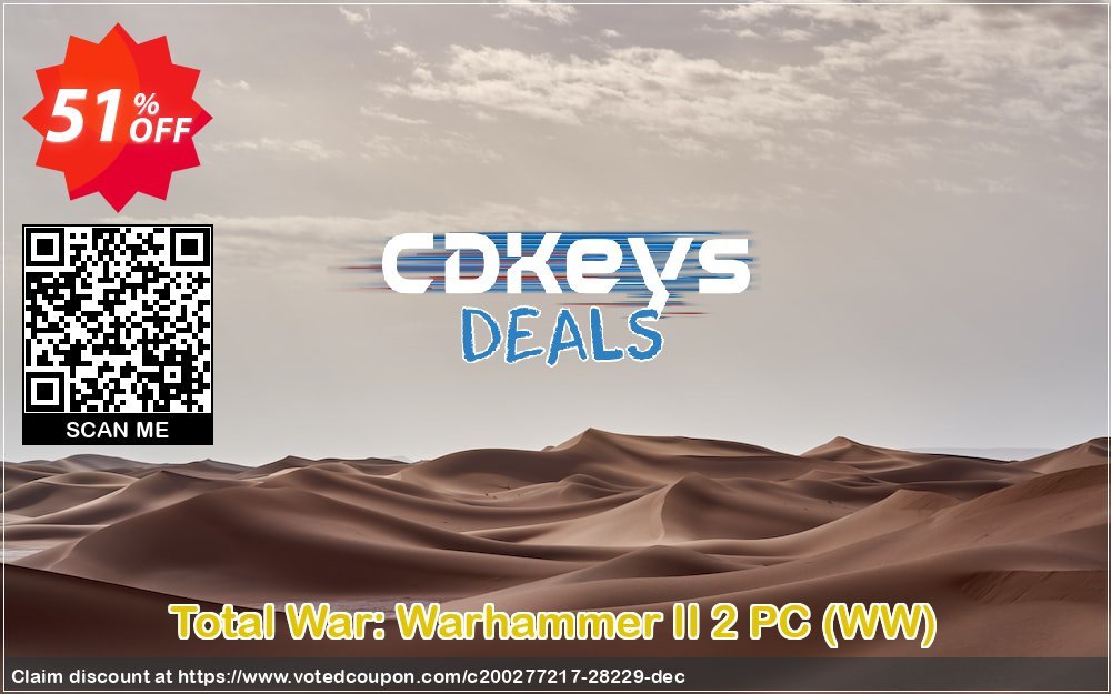Total War: Warhammer II 2 PC, WW  Coupon, discount Total War: Warhammer II 2 PC (WW) Deal. Promotion: Total War: Warhammer II 2 PC (WW) Exclusive Easter Sale offer 