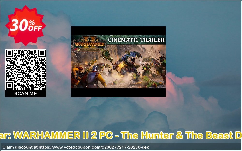 Total War: WARHAMMER II 2 PC - The Hunter & The Beast DLC, US  Coupon Code Apr 2024, 30% OFF - VotedCoupon