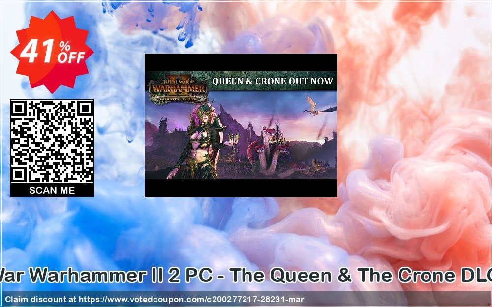 Total War Warhammer II 2 PC - The Queen & The Crone DLC, WW  Coupon Code Apr 2024, 41% OFF - VotedCoupon