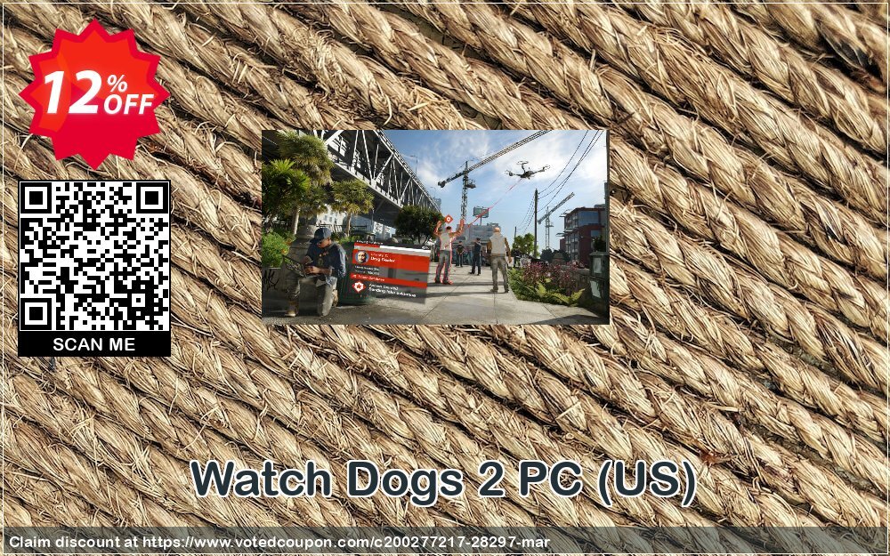 Watch Dogs 2 PC, US  Coupon, discount Watch Dogs 2 PC (US) Deal. Promotion: Watch Dogs 2 PC (US) Exclusive Easter Sale offer 