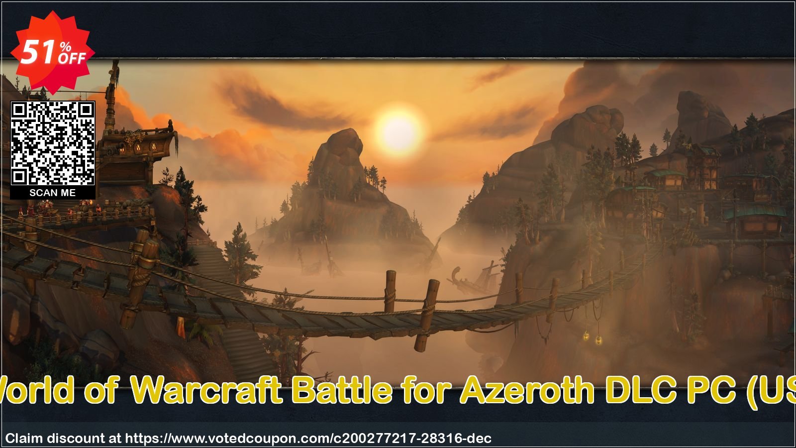 World of Warcraft Battle for Azeroth DLC PC, US  Coupon, discount World of Warcraft Battle for Azeroth DLC PC (US) Deal. Promotion: World of Warcraft Battle for Azeroth DLC PC (US) Exclusive Easter Sale offer 