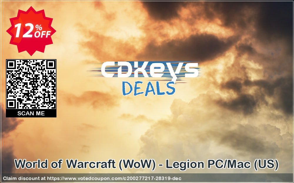 World of Warcraft, WoW - Legion PC/MAC, US  Coupon Code Apr 2024, 12% OFF - VotedCoupon