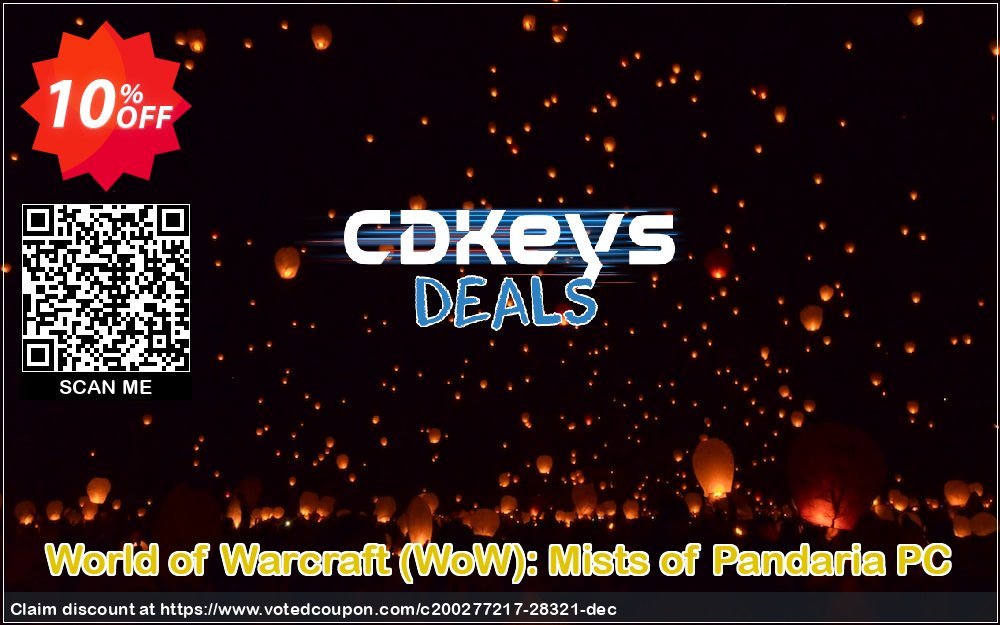 World of Warcraft, WoW : Mists of Pandaria PC Coupon, discount World of Warcraft (WoW): Mists of Pandaria PC Deal. Promotion: World of Warcraft (WoW): Mists of Pandaria PC Exclusive Easter Sale offer 