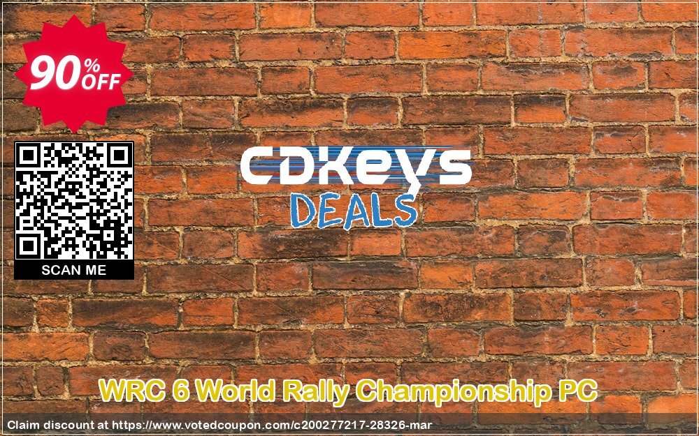 WRC 6 World Rally Championship PC Coupon Code May 2024, 90% OFF - VotedCoupon