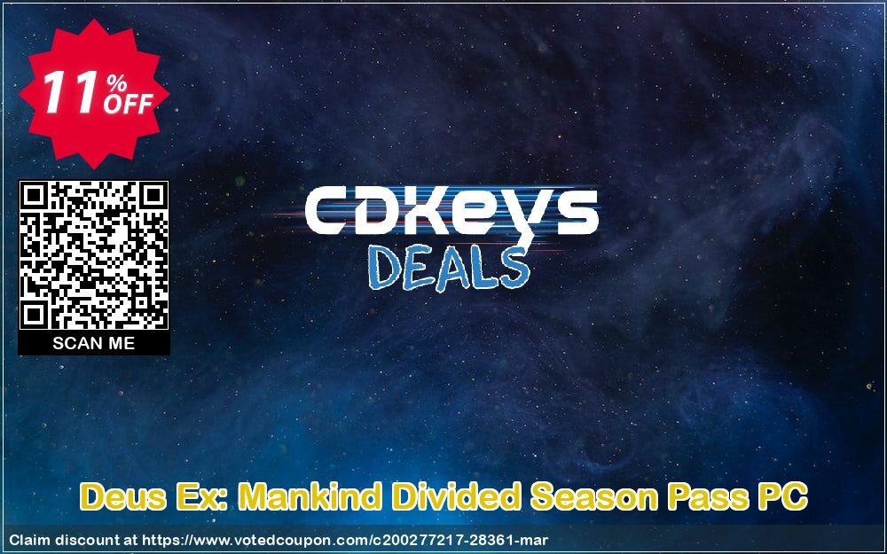 Deus Ex: Mankind Divided Season Pass PC Coupon Code May 2024, 11% OFF - VotedCoupon