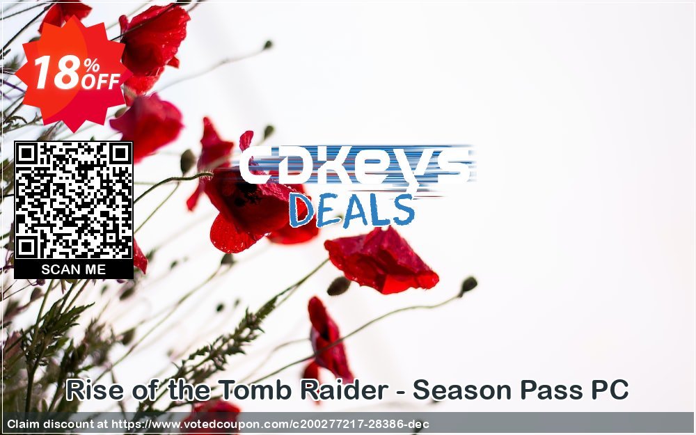 Rise of the Tomb Raider - Season Pass PC Coupon, discount Rise of the Tomb Raider - Season Pass PC Deal. Promotion: Rise of the Tomb Raider - Season Pass PC Exclusive Easter Sale offer 