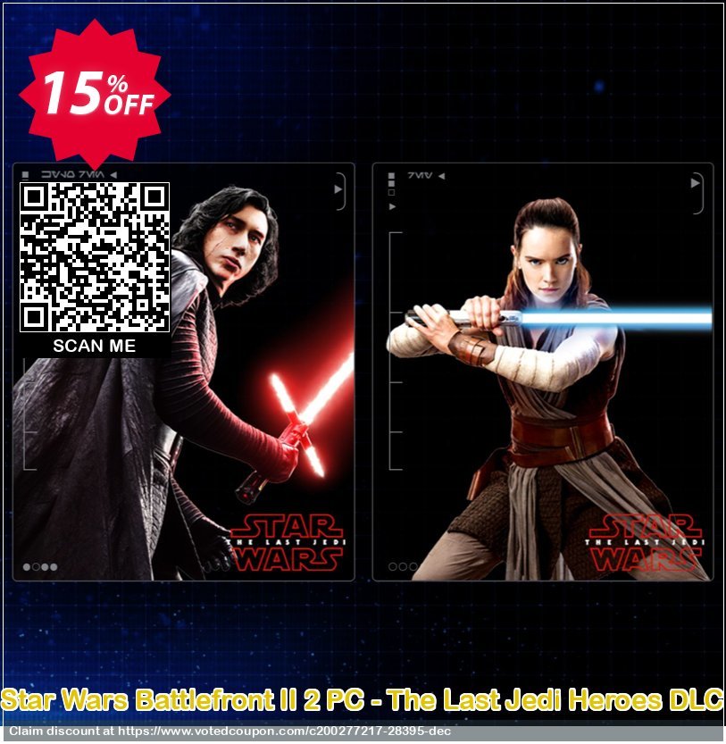 Star Wars Battlefront II 2 PC - The Last Jedi Heroes DLC Coupon Code Apr 2024, 15% OFF - VotedCoupon