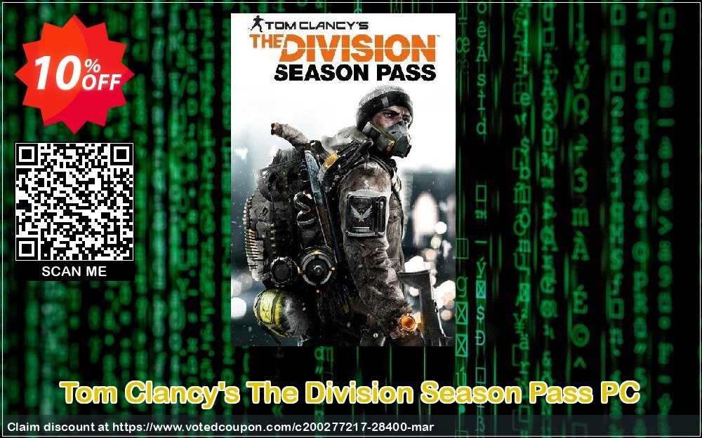 Tom Clancy's The Division Season Pass PC Coupon Code Apr 2024, 10% OFF - VotedCoupon