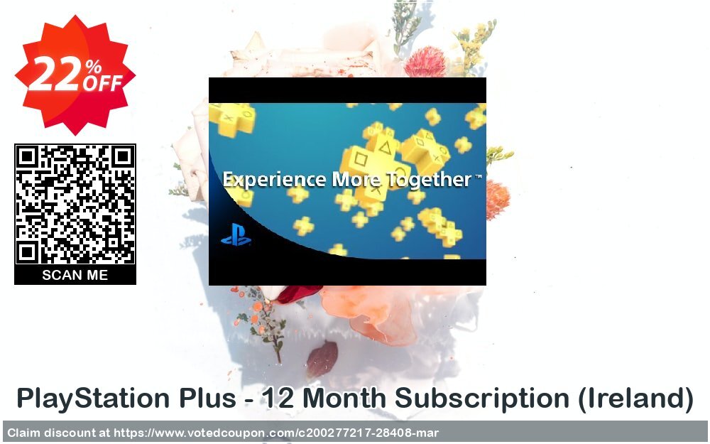 PS Plus - 12 Month Subscription, Ireland  Coupon, discount PlayStation Plus - 12 Month Subscription (Ireland) Deal. Promotion: PlayStation Plus - 12 Month Subscription (Ireland) Exclusive Easter Sale offer 