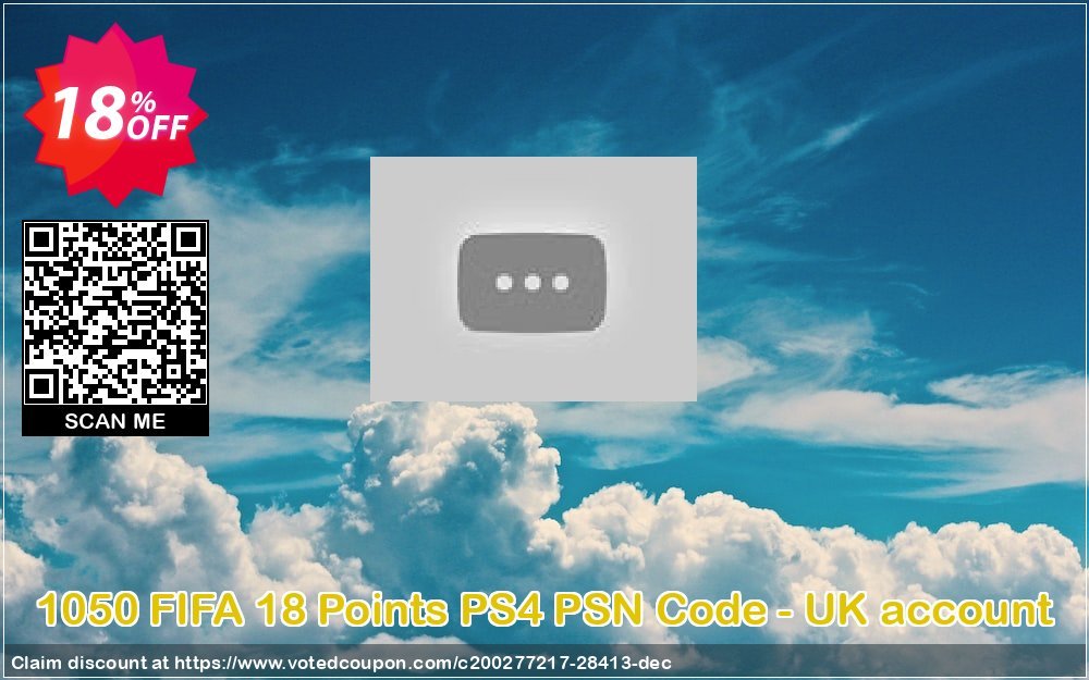1050 FIFA 18 Points PS4 PSN Code - UK account Coupon Code May 2024, 18% OFF - VotedCoupon