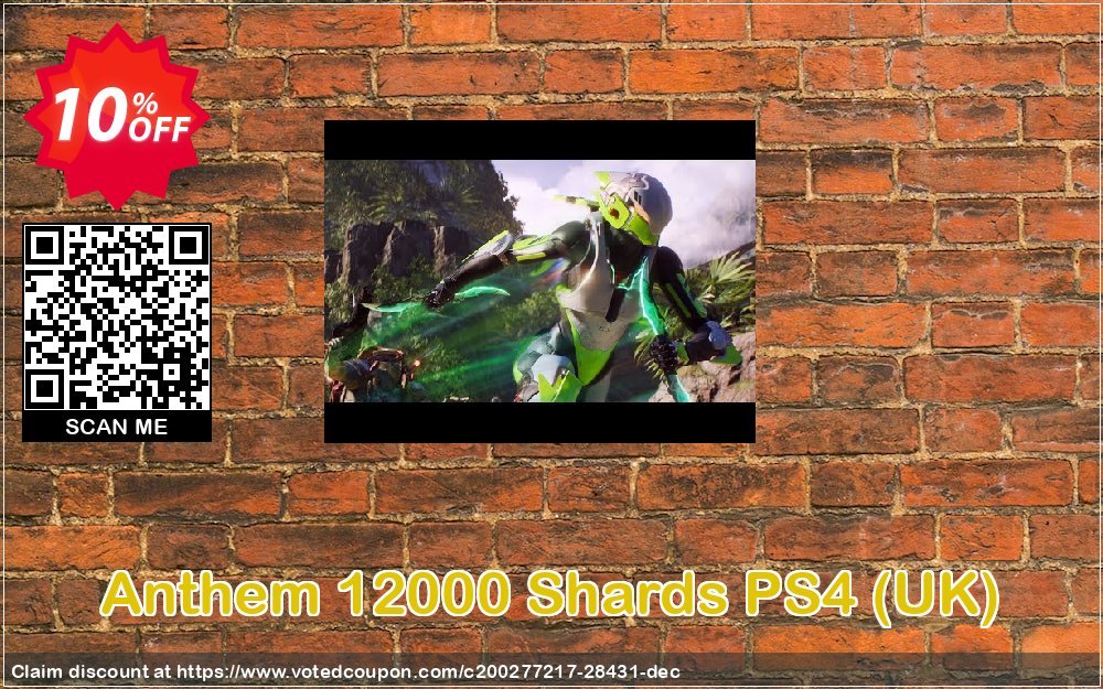 Anthem 12000 Shards PS4, UK  Coupon, discount Anthem 12000 Shards PS4 (UK) Deal. Promotion: Anthem 12000 Shards PS4 (UK) Exclusive Easter Sale offer 