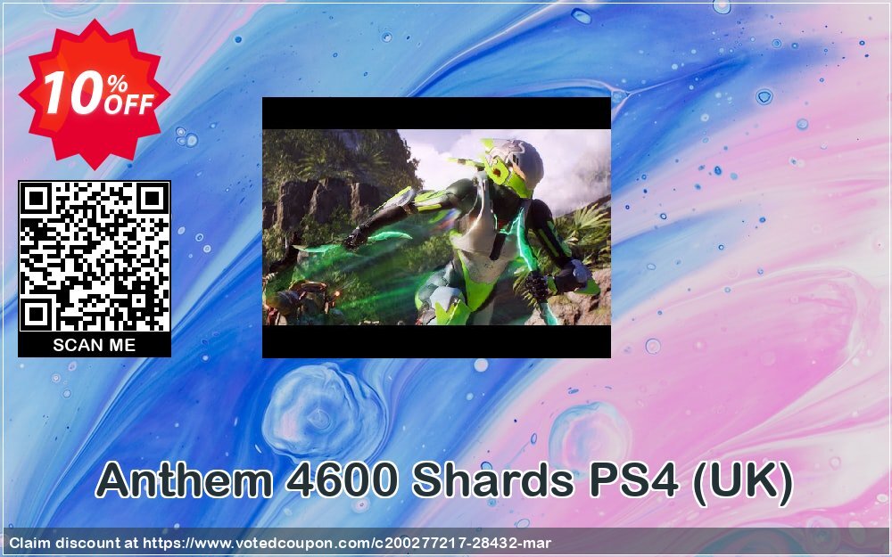 Anthem 4600 Shards PS4, UK  Coupon Code Apr 2024, 10% OFF - VotedCoupon