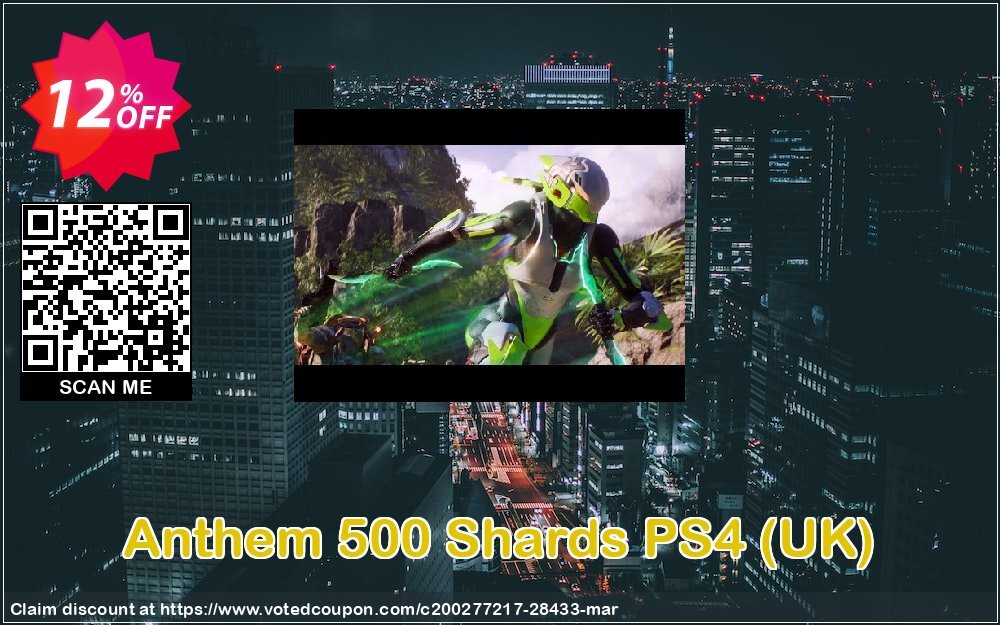 Anthem 500 Shards PS4, UK  Coupon, discount Anthem 500 Shards PS4 (UK) Deal. Promotion: Anthem 500 Shards PS4 (UK) Exclusive Easter Sale offer 