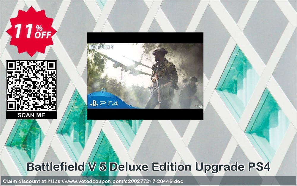 Battlefield V 5 Deluxe Edition Upgrade PS4 Coupon, discount Battlefield V 5 Deluxe Edition Upgrade PS4 Deal. Promotion: Battlefield V 5 Deluxe Edition Upgrade PS4 Exclusive Easter Sale offer 