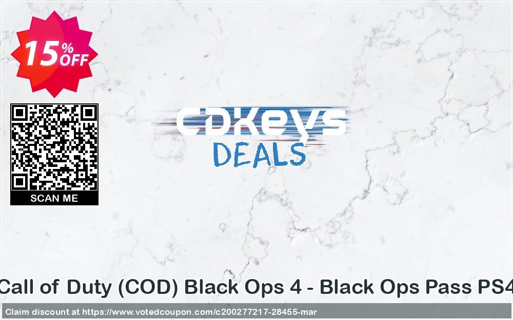 Call of Duty, COD Black Ops 4 - Black Ops Pass PS4 Coupon Code Apr 2024, 15% OFF - VotedCoupon