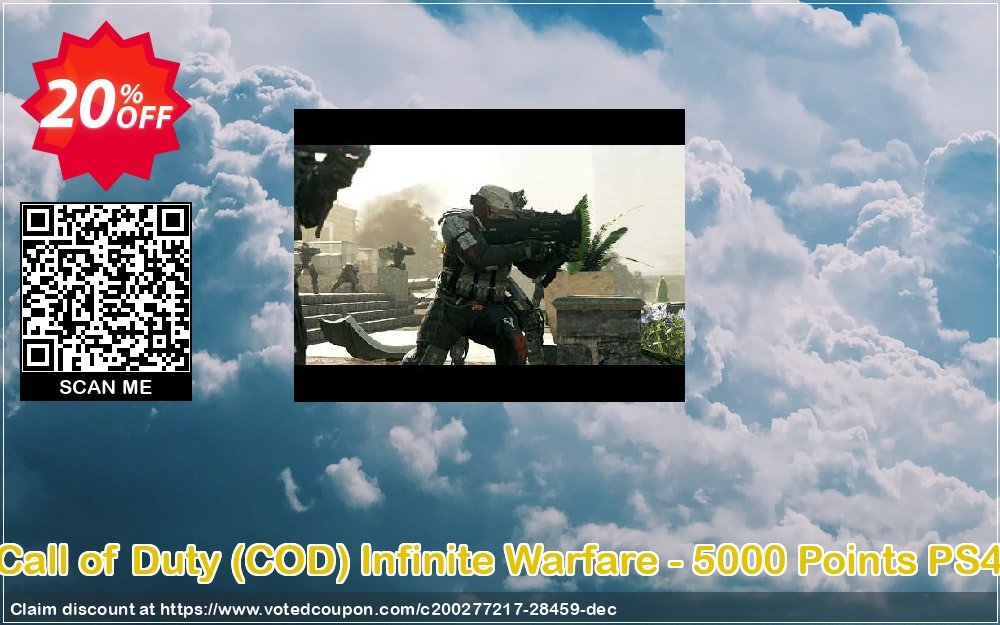 Call of Duty, COD Infinite Warfare - 5000 Points PS4 Coupon, discount Call of Duty (COD) Infinite Warfare - 5000 Points PS4 Deal. Promotion: Call of Duty (COD) Infinite Warfare - 5000 Points PS4 Exclusive Easter Sale offer 