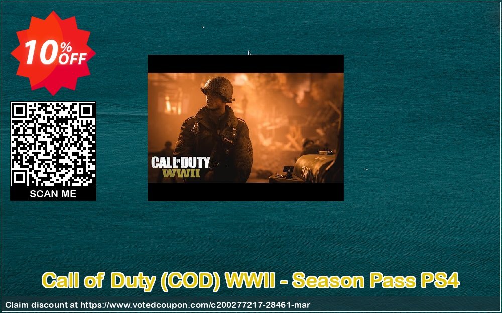 Call of Duty, COD WWII - Season Pass PS4 Coupon Code Apr 2024, 10% OFF - VotedCoupon