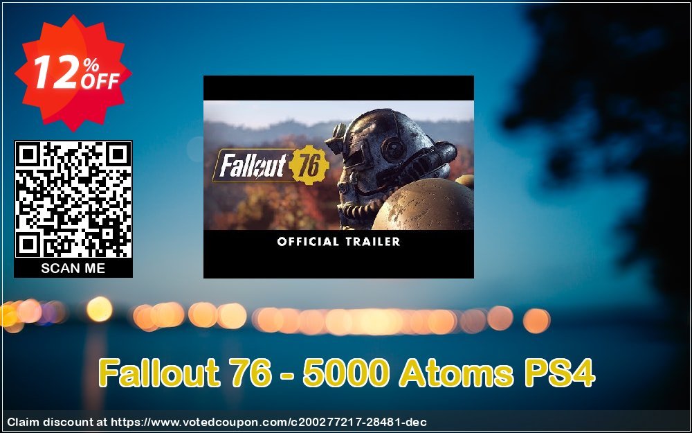 Fallout 76 - 5000 Atoms PS4 Coupon Code Apr 2024, 12% OFF - VotedCoupon