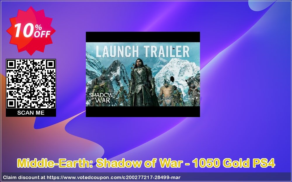 Middle-Earth: Shadow of War - 1050 Gold PS4 Coupon, discount Middle-Earth: Shadow of War - 1050 Gold PS4 Deal. Promotion: Middle-Earth: Shadow of War - 1050 Gold PS4 Exclusive Easter Sale offer 