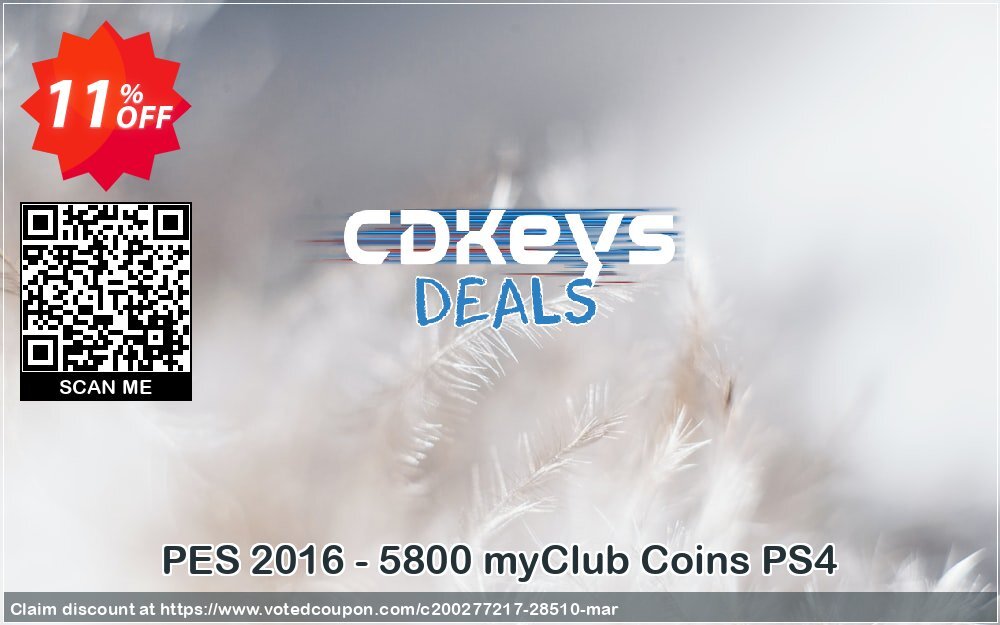 PES 2016 - 5800 myClub Coins PS4 Coupon, discount PES 2016 - 5800 myClub Coins PS4 Deal. Promotion: PES 2016 - 5800 myClub Coins PS4 Exclusive Easter Sale offer 