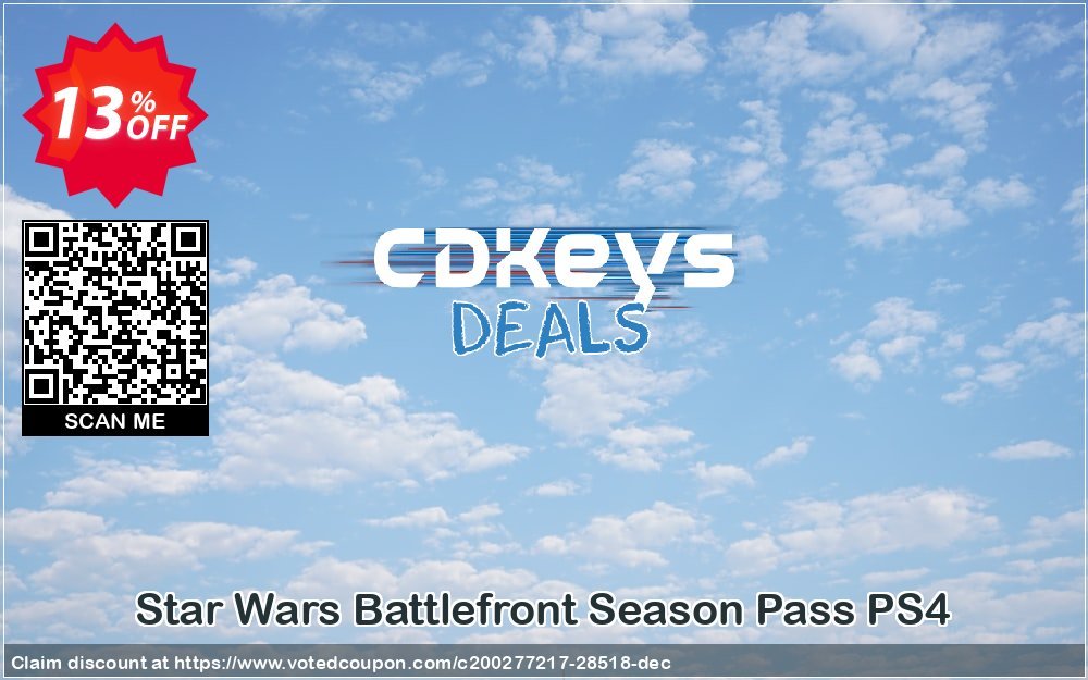 Star Wars Battlefront Season Pass PS4 Coupon, discount Star Wars Battlefront Season Pass PS4 Deal. Promotion: Star Wars Battlefront Season Pass PS4 Exclusive Easter Sale offer 