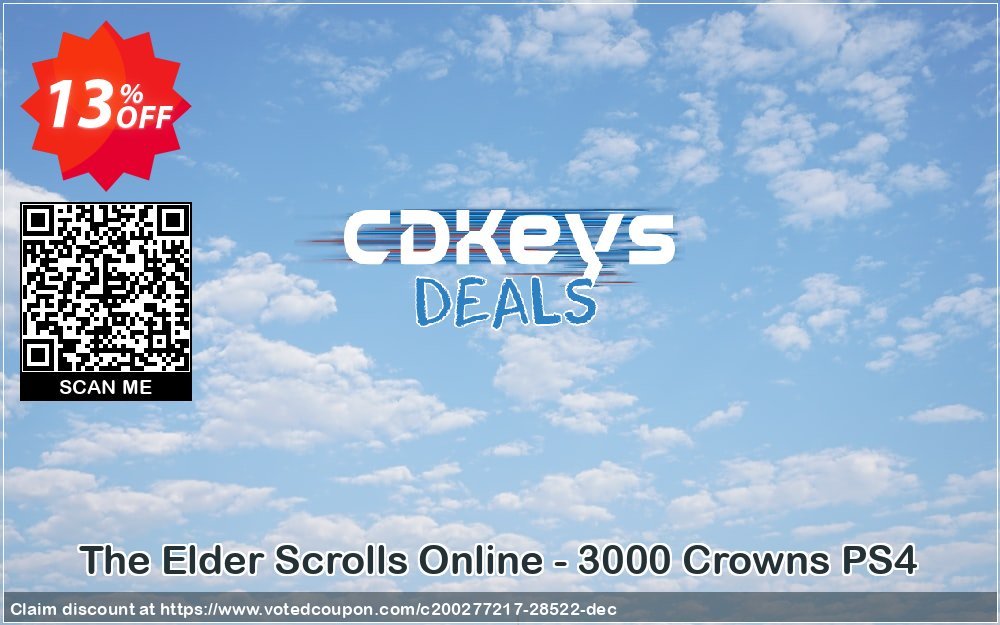 The Elder Scrolls Online - 3000 Crowns PS4 Coupon Code Apr 2024, 13% OFF - VotedCoupon