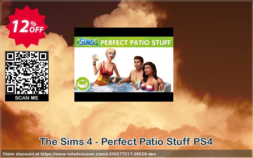 The Sims 4 - Perfect Patio Stuff PS4 Coupon, discount The Sims 4 - Perfect Patio Stuff PS4 Deal. Promotion: The Sims 4 - Perfect Patio Stuff PS4 Exclusive Easter Sale offer 