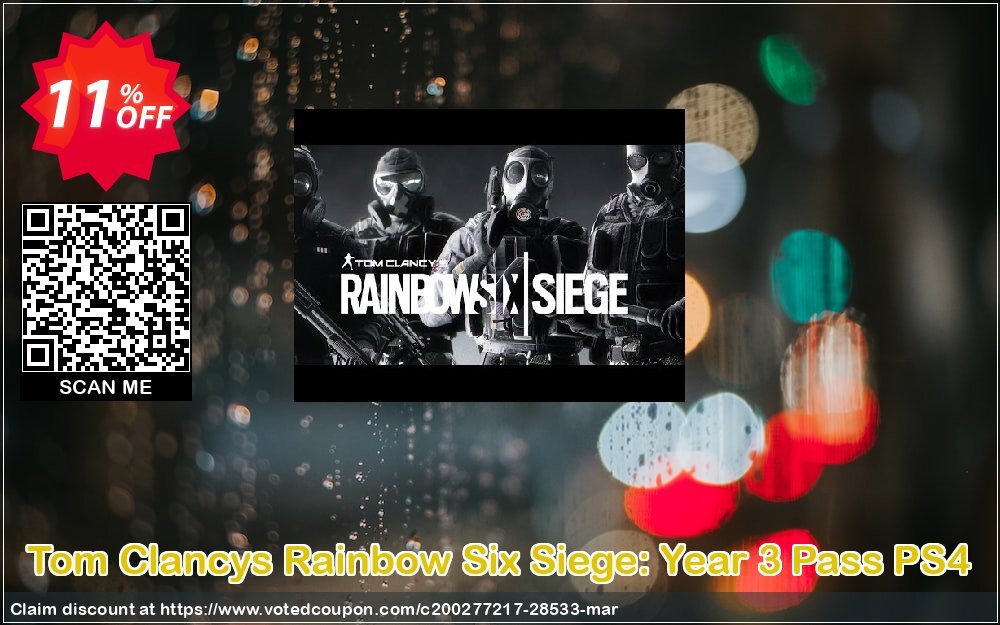 Tom Clancys Rainbow Six Siege: Year 3 Pass PS4 Coupon, discount Tom Clancys Rainbow Six Siege: Year 3 Pass PS4 Deal. Promotion: Tom Clancys Rainbow Six Siege: Year 3 Pass PS4 Exclusive Easter Sale offer 