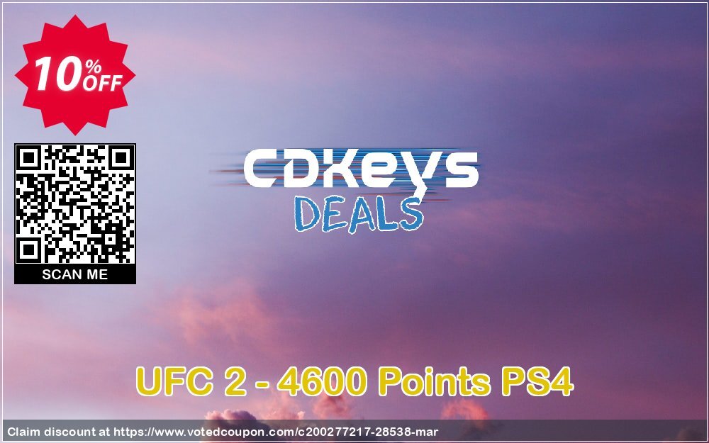 UFC 2 - 4600 Points PS4 Coupon, discount UFC 2 - 4600 Points PS4 Deal. Promotion: UFC 2 - 4600 Points PS4 Exclusive Easter Sale offer 