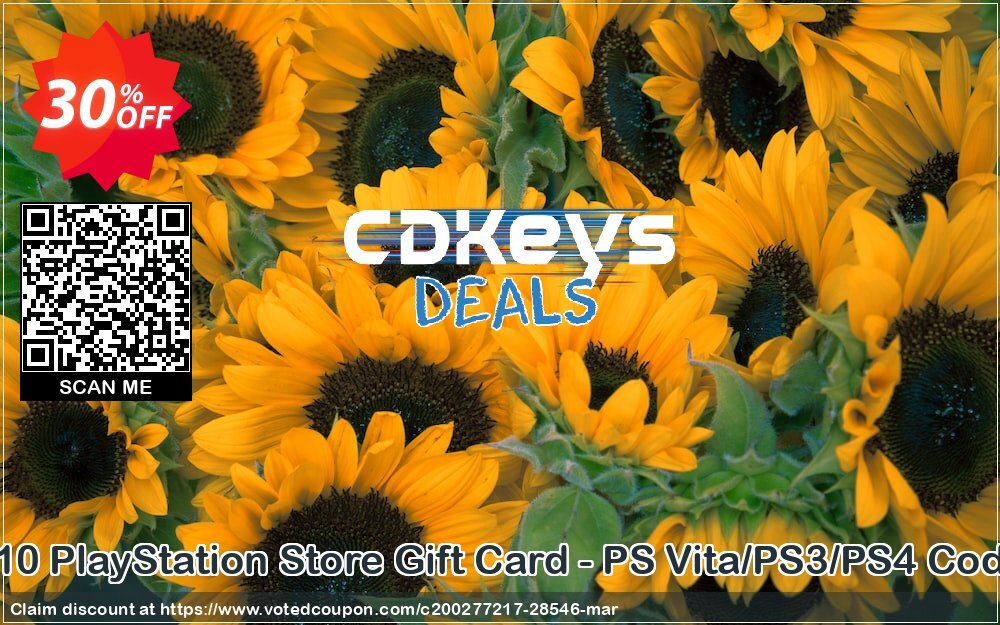 $10 PS Store Gift Card - PS Vita/PS3/PS4 Code Coupon Code May 2024, 13% OFF - VotedCoupon