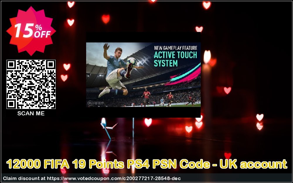 12000 FIFA 19 Points PS4 PSN Code - UK account Coupon Code May 2024, 15% OFF - VotedCoupon