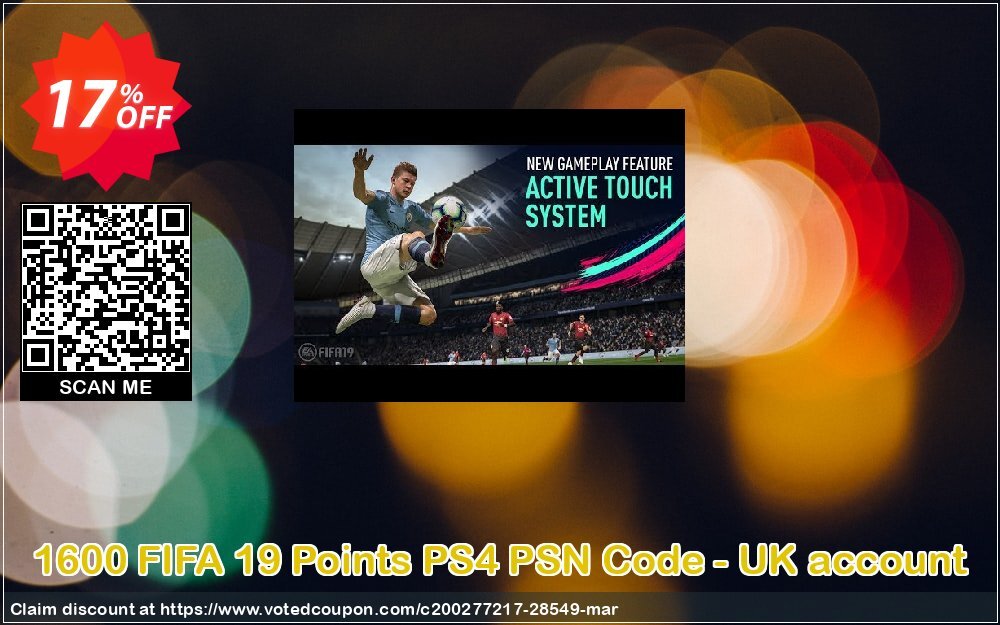 1600 FIFA 19 Points PS4 PSN Code - UK account Coupon Code May 2024, 17% OFF - VotedCoupon