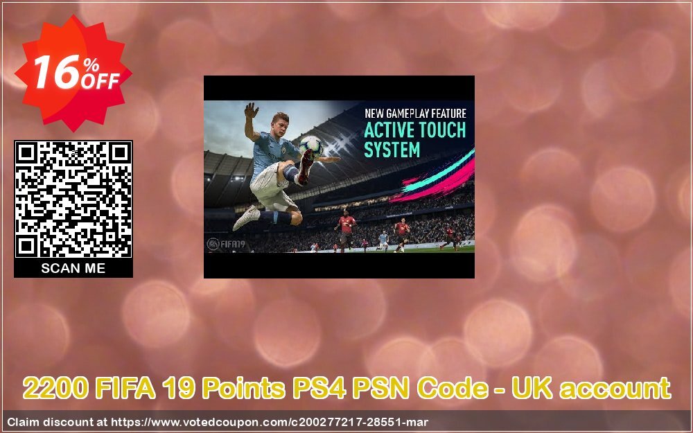 2200 FIFA 19 Points PS4 PSN Code - UK account Coupon Code May 2024, 16% OFF - VotedCoupon