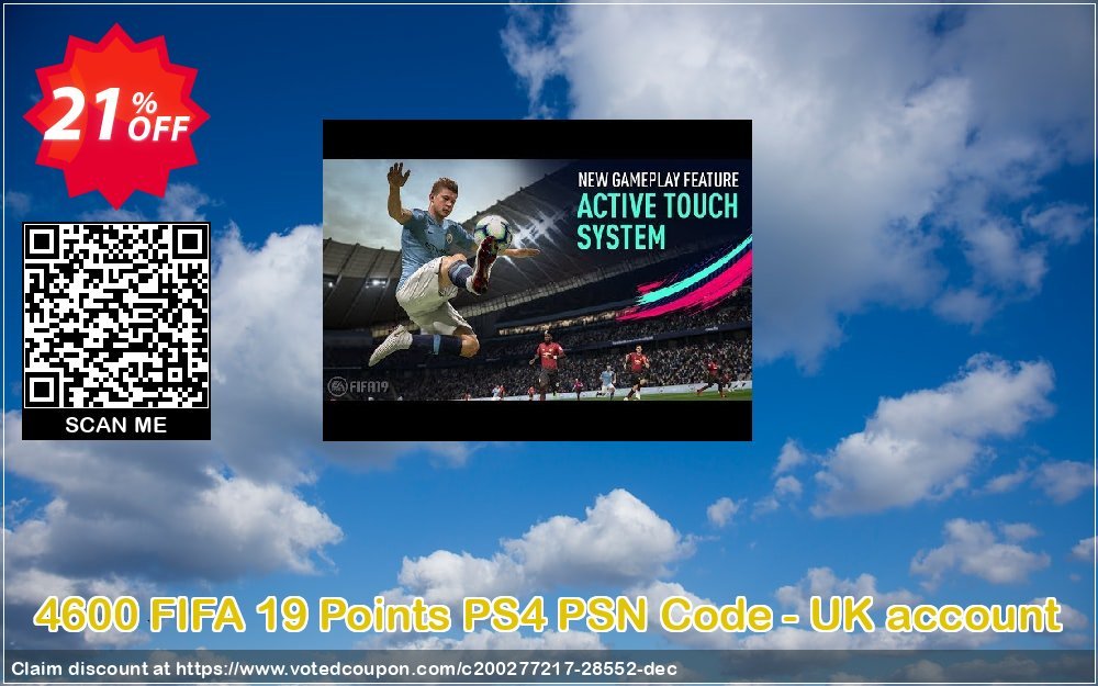 4600 FIFA 19 Points PS4 PSN Code - UK account Coupon Code May 2024, 21% OFF - VotedCoupon