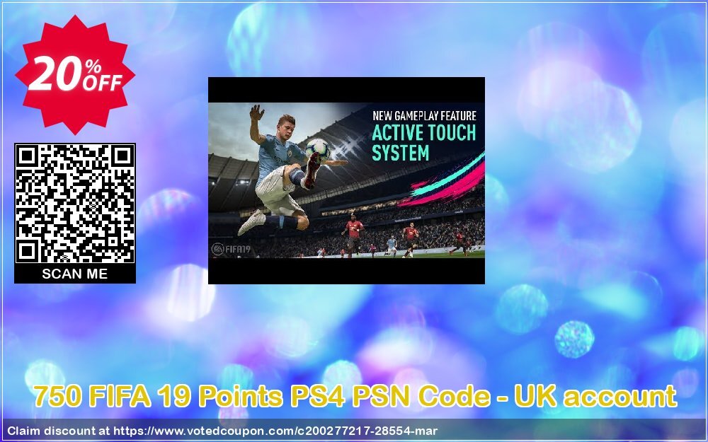 750 FIFA 19 Points PS4 PSN Code - UK account Coupon, discount 750 FIFA 19 Points PS4 PSN Code - UK account Deal. Promotion: 750 FIFA 19 Points PS4 PSN Code - UK account Exclusive Easter Sale offer 