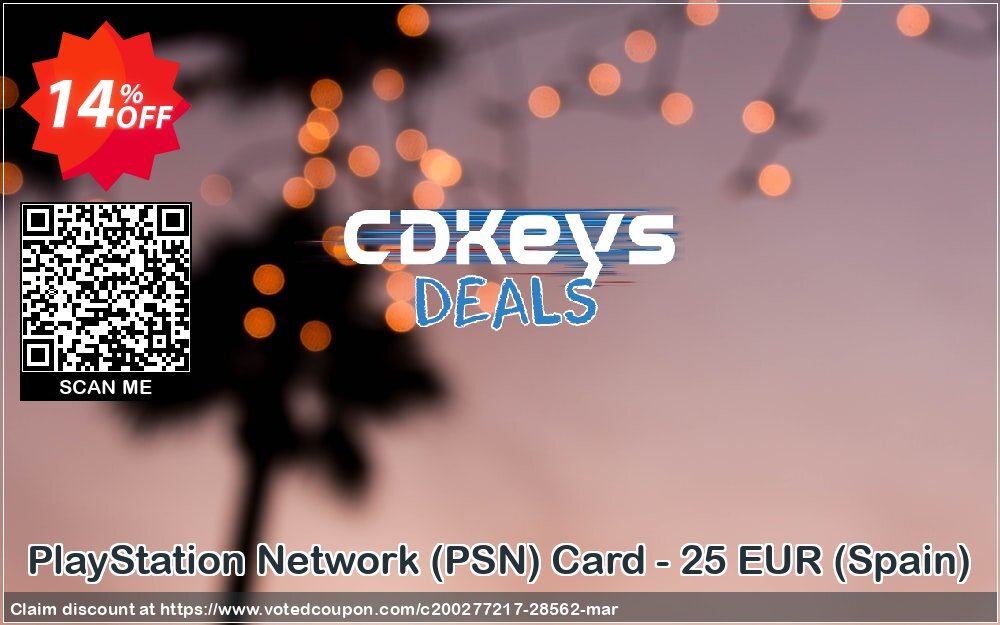 PS Network, PSN Card - 25 EUR, Spain  Coupon Code Apr 2024, 14% OFF - VotedCoupon